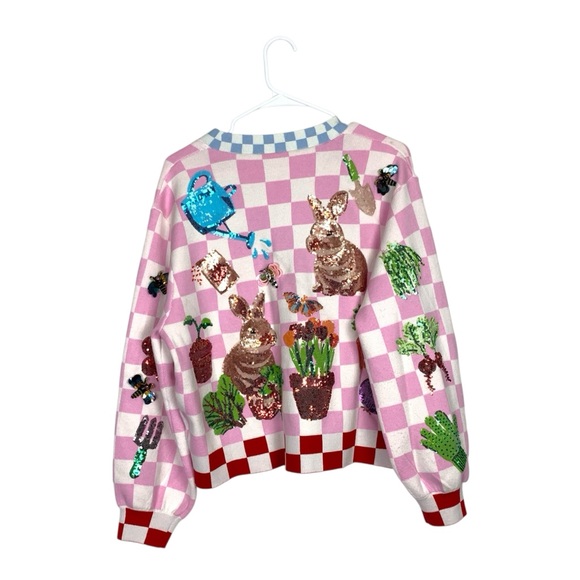 Queen of sparkles spring bunny embellished cardigan - Picture 12 of 12